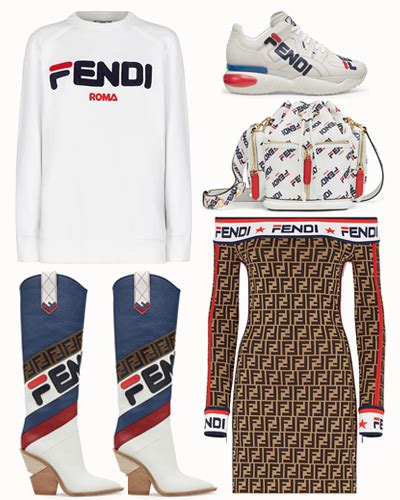 women cheap red white blue fendi